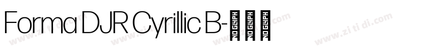 Forma DJR Cyrillic B字体转换